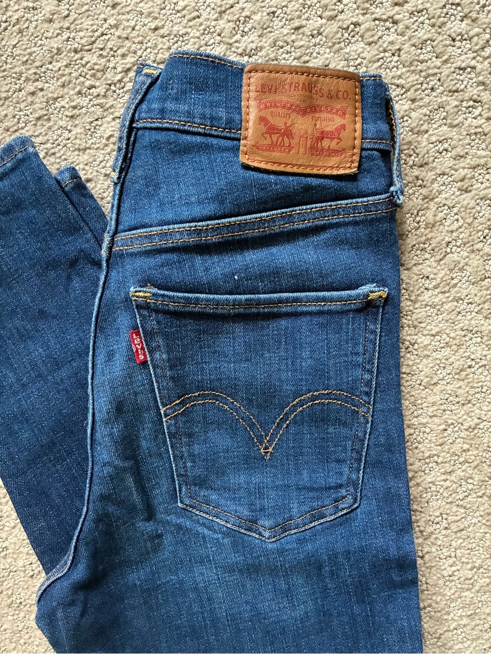 Levi’s Mile High Super Skinny High Waisted Jeans, 26